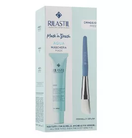 *Набір Rilastil Аква Маска для відновлення водного балансу шкіри 75мл+щітка для делікатного нанесення маски
