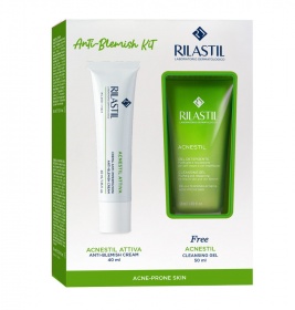 *Набір Rilastil Акнестіл Актів Крем для проблемної шкіри 40мл+Делікатний очищуючий гель 50мл