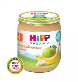 Пюре HiPP 4210 фруктове Яблука з бананами 125 г
