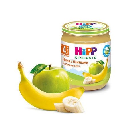 Пюре HiPP 4210 фруктове Яблука з бананами 125 г