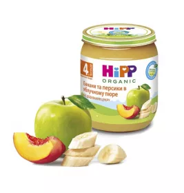 *Пюре HiPP 4283 Бананы с персиком в яблочном пюре 125 г