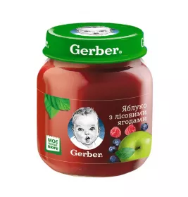 *Пюре Gerber Яблоко с лесными ягодами 130 г