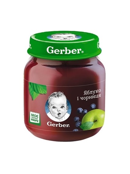 *Пюре Gerber Яблоко и черника 130 г *Пюре Gerber Яблоко и черника 130 г