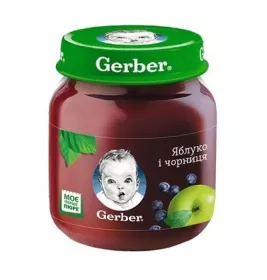 *Пюре Gerber Яблоко и черника 130 г