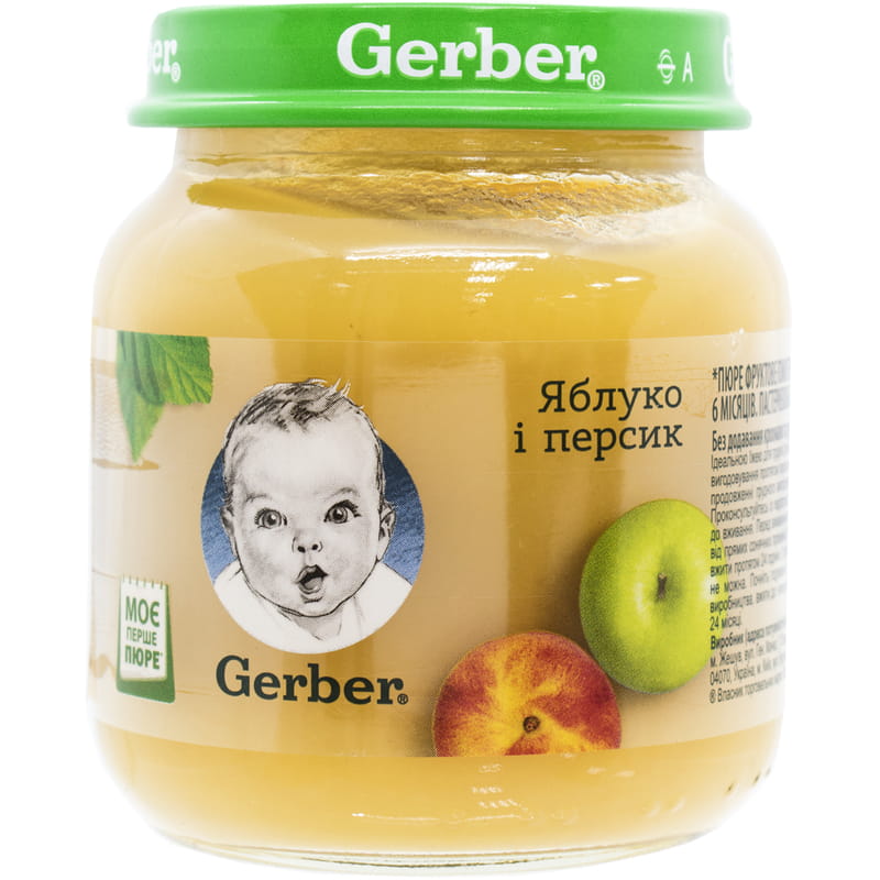 *Пюре Gerber Яблоко и персик 130 г *Пюре Gerber Яблоко и персик 130 г