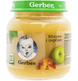 *Пюре Gerber Яблоко и персик 130 г