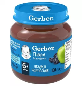 Пюре Gerber Яблоко и чернослив 130 г