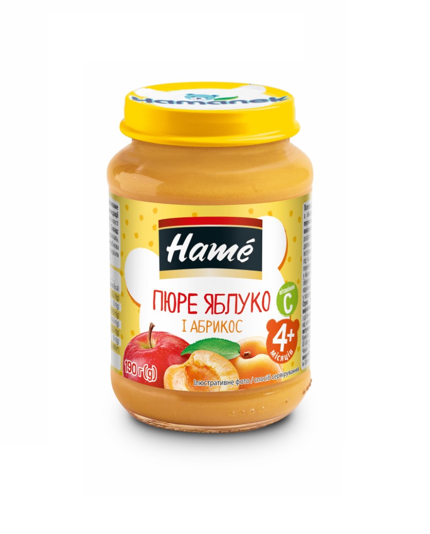 *Пюре Hame Яблуко і абрикос 190 г