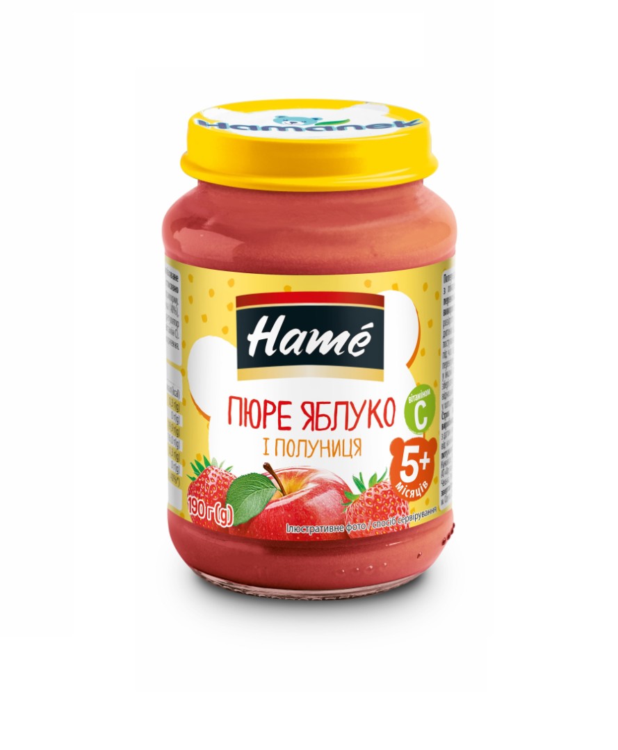 *Пюре Hame Яблоко и клубника 190 г *Пюре Hame Яблоко и клубника 190 г