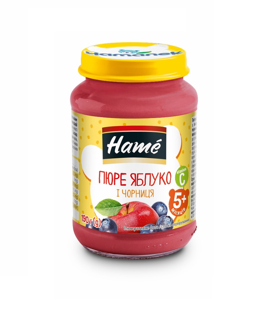 *Пюре Hame Яблоко и черника 190 г *Пюре Hame Яблоко и черника 190 г