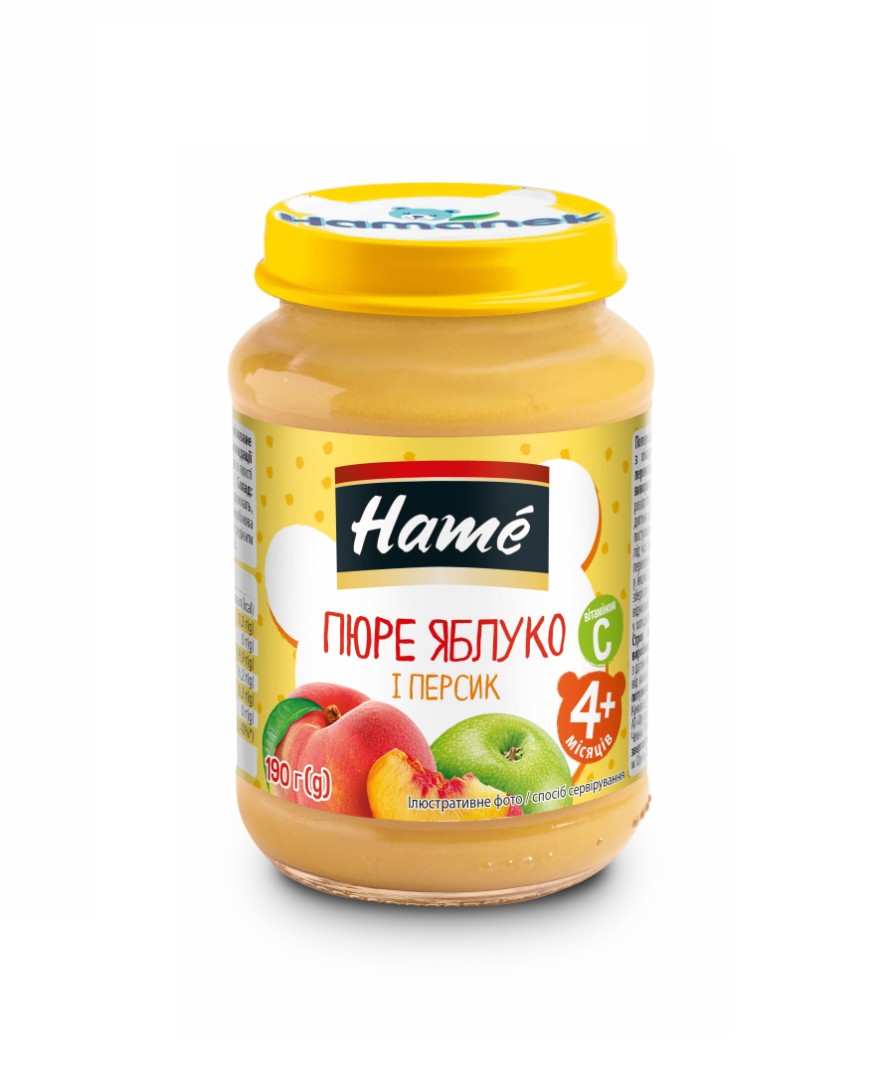 *Пюре Hame Яблоко и персик 190 г *Пюре Hame Яблоко и персик 190 г