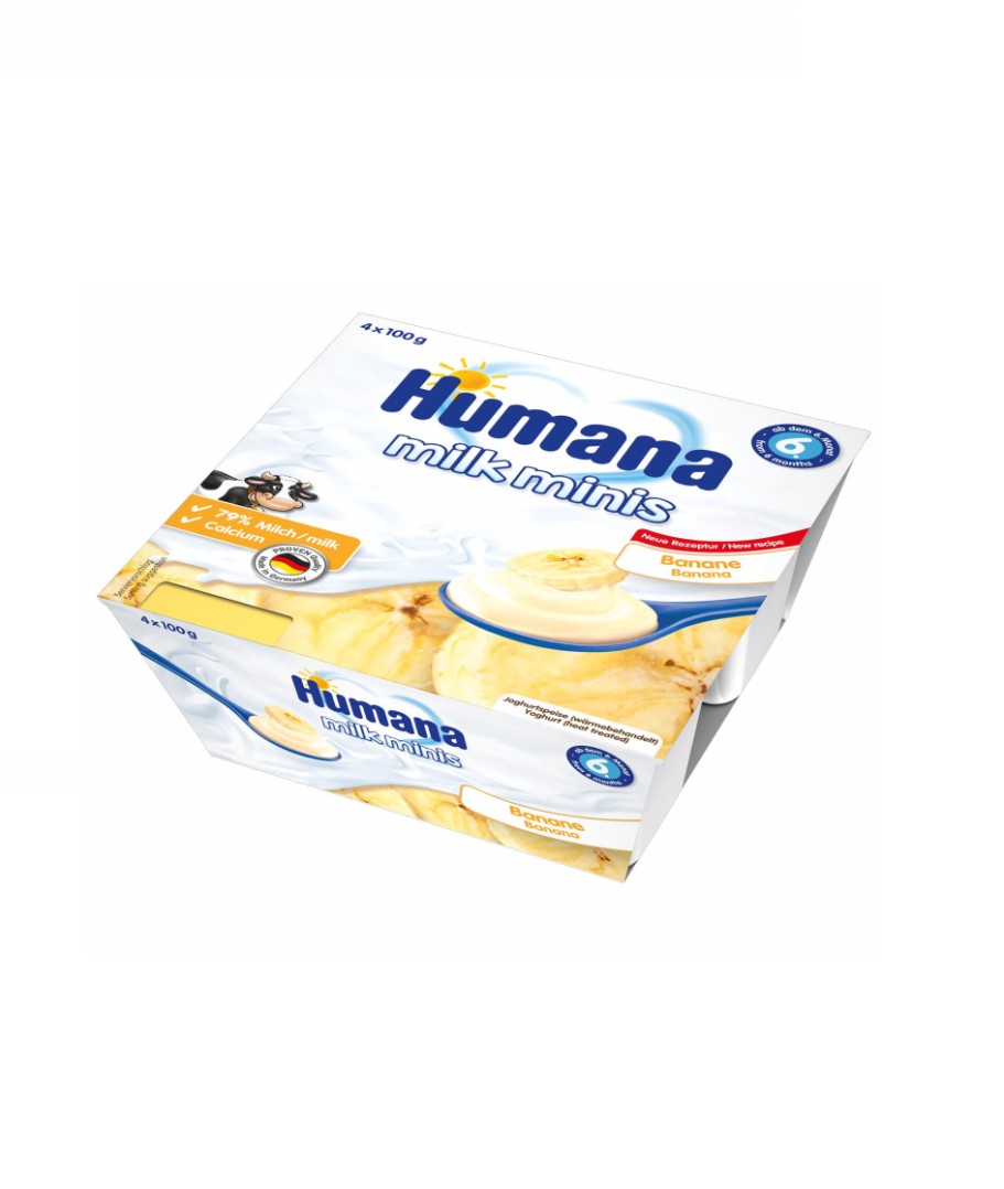 Йогурт Humana десерт банан 4*100 г Йогурт Humana десерт банан 4*100 г