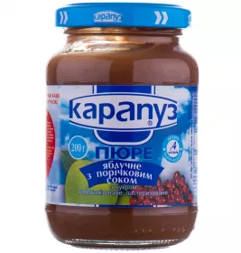 Пюре Карапуз яблучне з червоносмородиновим соком 200 г