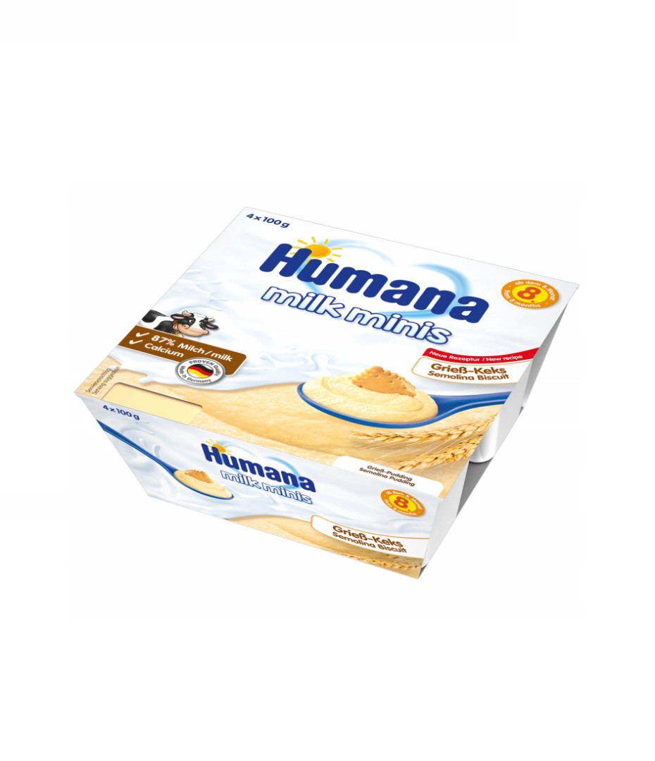 *Пудинг Humana 3536 Манный с печеньем 4*100 г *Пудинг Humana 3536 Манный с печеньем 4*100 г