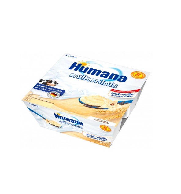 *Пудинг Humana 3529 Манний з ваніллю 4*100 г