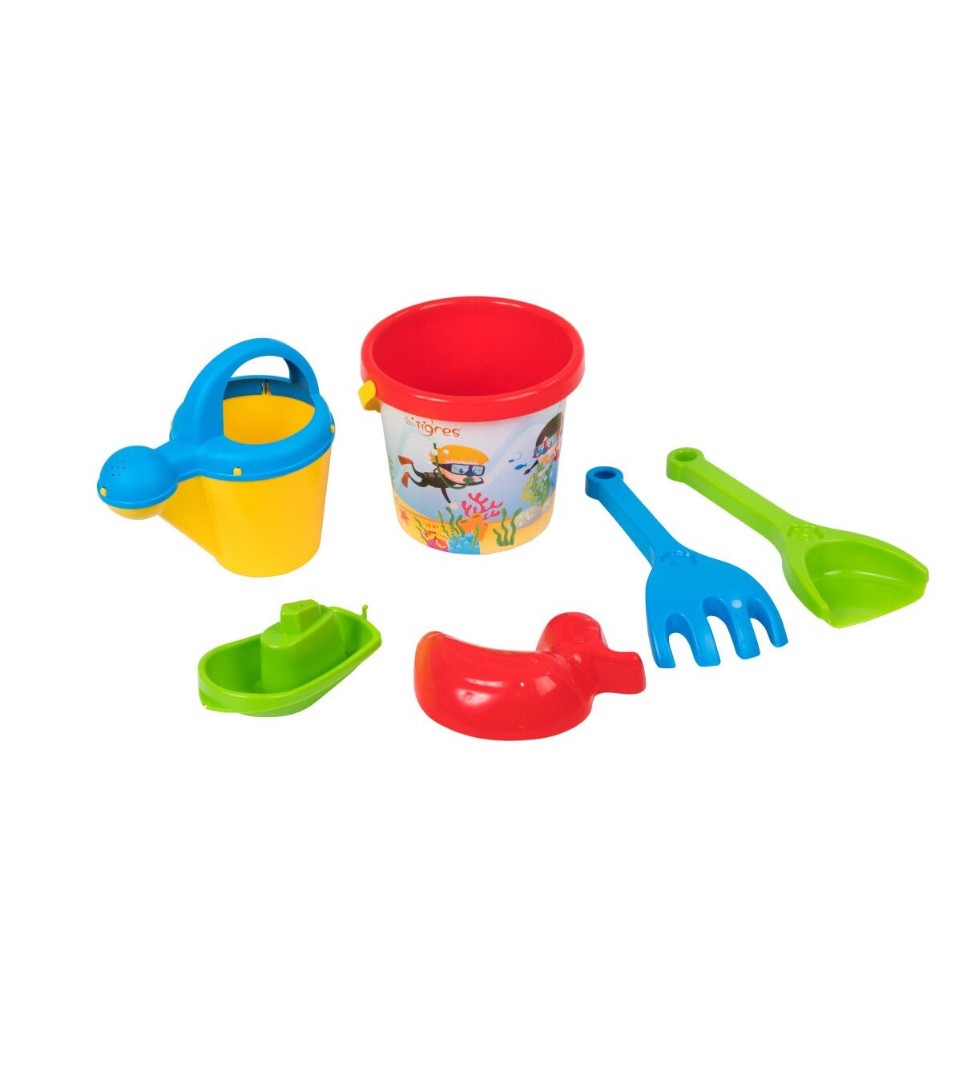 Набір для піску 6 ел. з лійкою та термонаклейкою