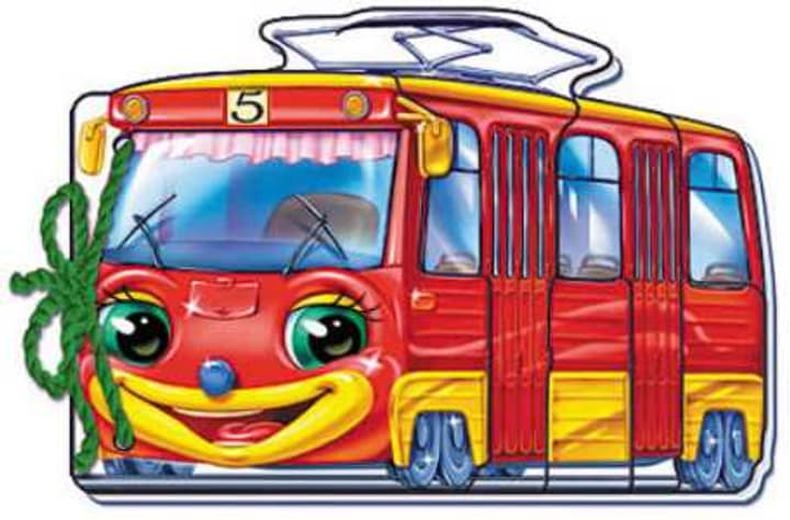 *Книга Ранок Мʼякі машинки : Трамвайчик (у)