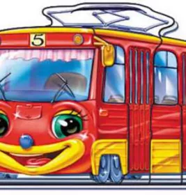 *Книга Ранок Мʼякі машинки : Трамвайчик (у)