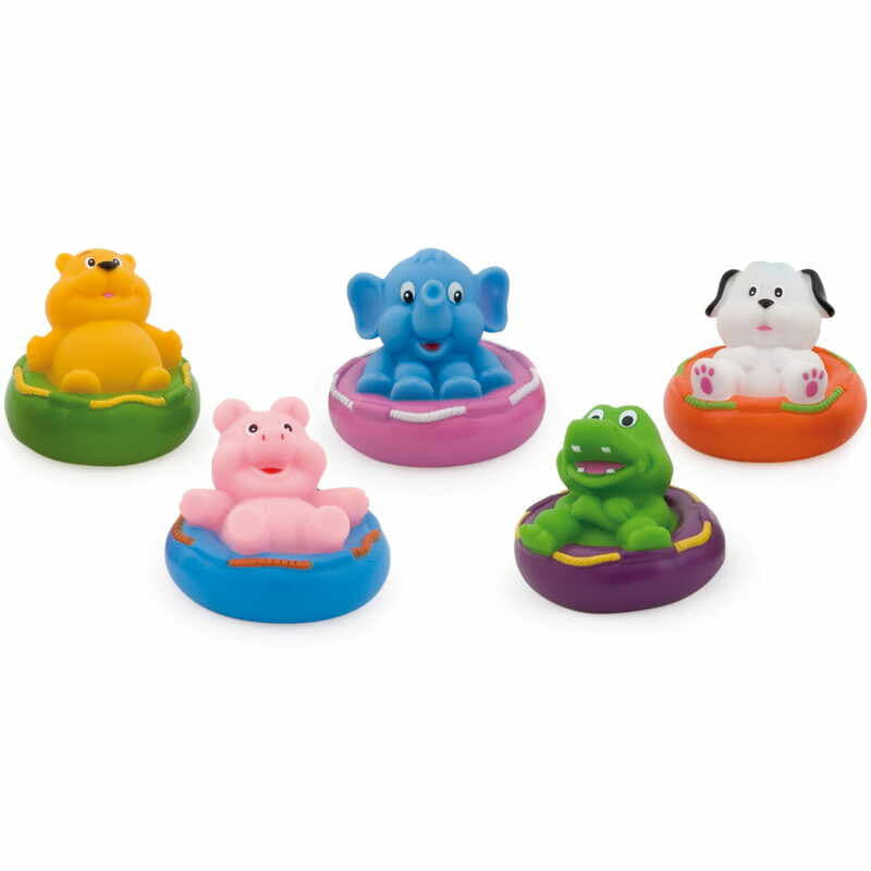Кольорова іграшка для ванни звірята на понтонах