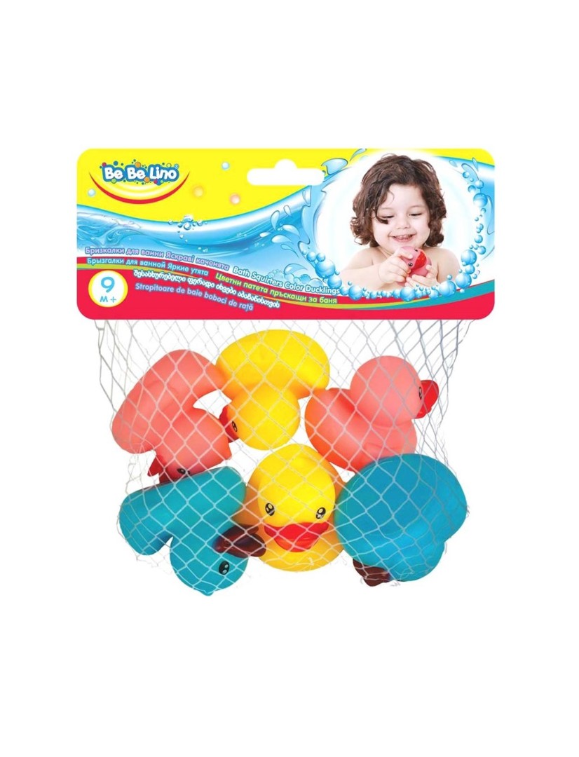 Іграшка Бебеліно для ванни Яскраві качечки з 9+ місяців