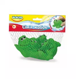 Іграшка Бебеліно пищалки для ванної Родина жабенят з 9+ місяців
