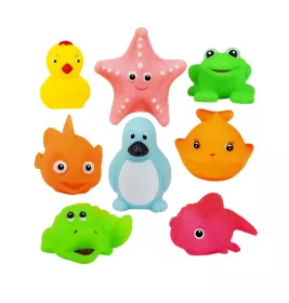 *Игрушки-пищалки Бебелино для ванной Водные жители от 9+ месяцев