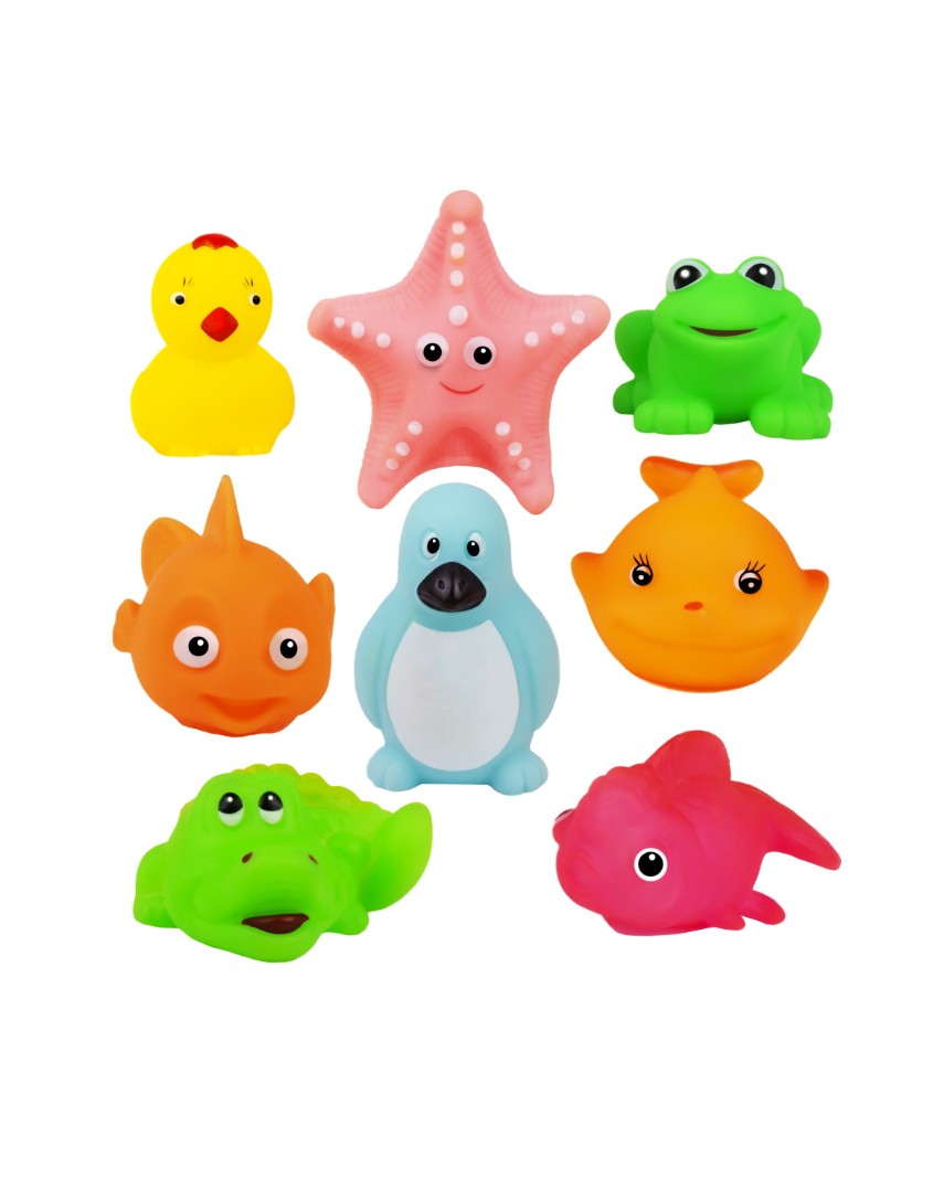 Іграшки-пищалки Бебеліно для ванної Водні мешканці від 9+ місяців