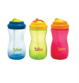 Пляшка-непроливайка Lindo із силіконовою соломинкою від 9 міс. 360/415 мл