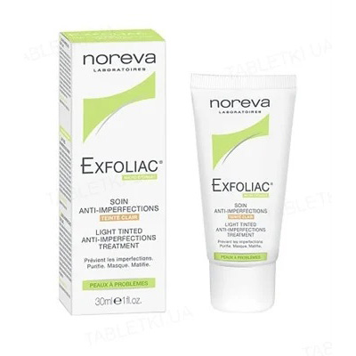 *Крем Noreva Exfoliac тональний матовий Натуральний бежевий 30мл