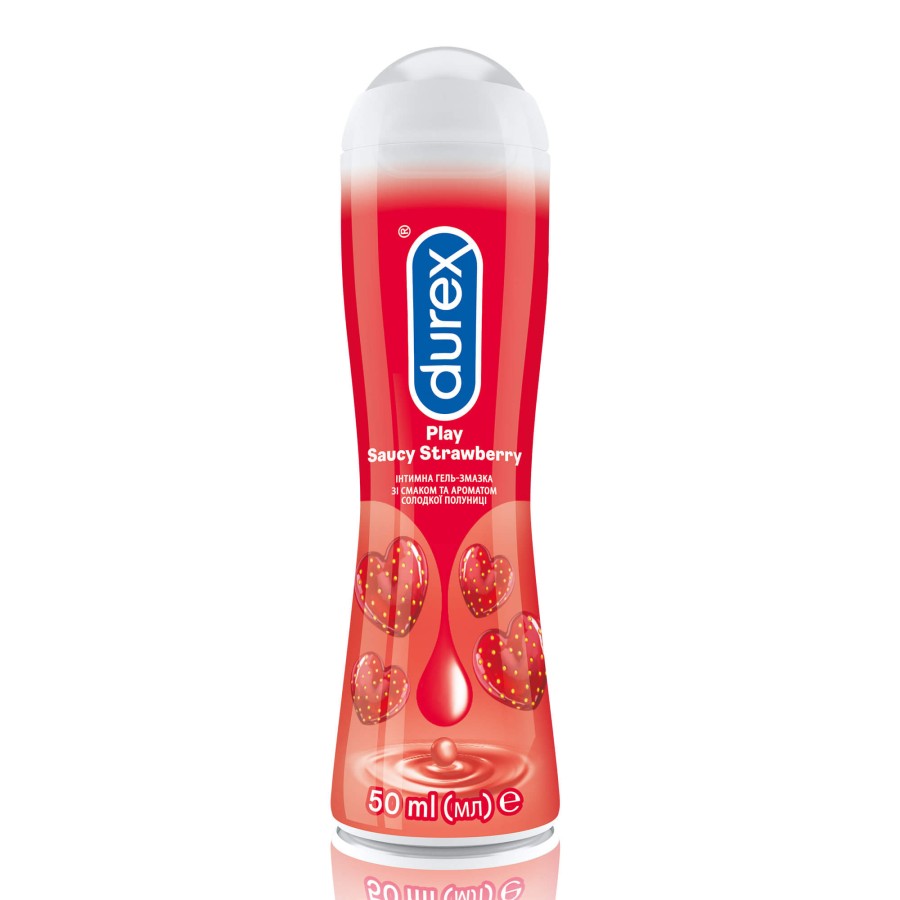 *Гель-змазка Durex PlaySweet/Sausy Strawberry полуниця 50 мл 20%