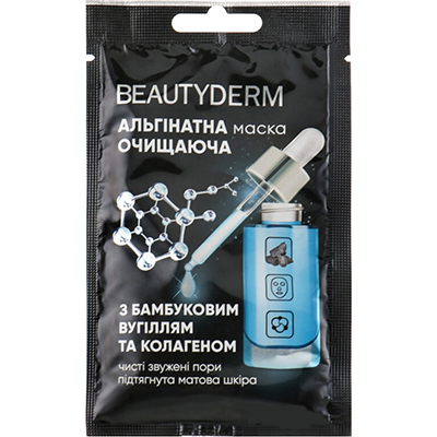 *Маска BEAUTYDERM альгинатная Очищающая черная 25г *Маска BEAUTYDERM альгинатная Очищающая черная 25г