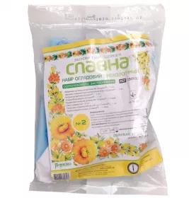 *Набір гінек.2 з бахілами(дзерк.,щіточ.,шпат.Фольк.,рукав,скло,пелюш.) Славна