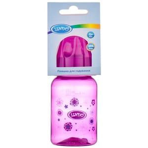 *Пляшка Lindo кольорова 125 мл з силіконовою соскою