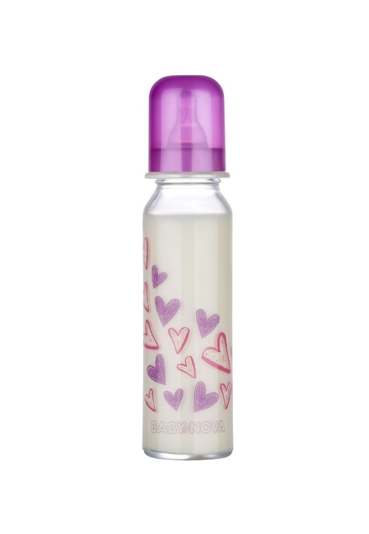 *Пляшка скло для дитячего харчування 250 мл Декор ДІВЧИНКА