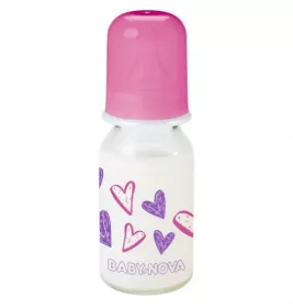 Пляшка скло для дитячего харчування 125 мл Декор ДІВЧИНКА