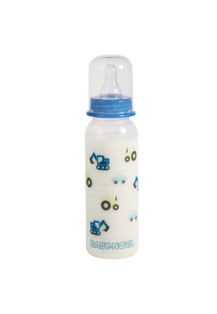 *Бутылочка Baby-nova 47000 пластик 250мл Декор МАЛЬЧИК *Бутылочка Baby-nova 47000 пластик 250мл Декор МАЛЬЧИК