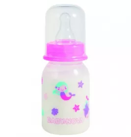 Бутылочка Baby-nova 46000 пластик 125мл Декор ДЕВОЧКА