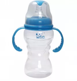 Пляшечка Lindo Premium з ручками та силіконовою соскою 240 мл
