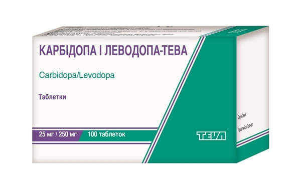 Карбидопа и Леводопа таблетки по 25 мг/250 мг 100 шт. Карбидопа и Леводопа таблетки по 25 мг/250 мг 100 шт.