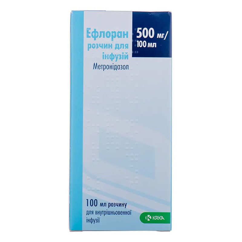 Эфлоран KRKA раствор для инфузий 500 мг/100 мл по 100 мл во флаконе
