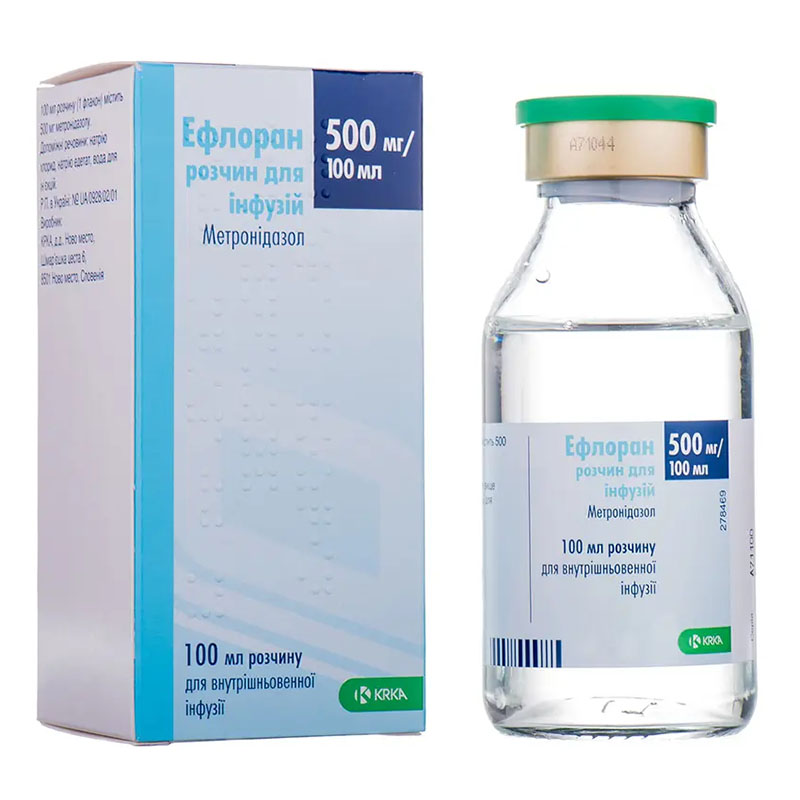 Ефлоран KRKA розчин для інфузій 500 мг/100 мл по 100 мл у флаконі