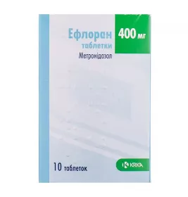 Ефлоран KRKA таблетки по 400 мг 10 шт. у флаконі