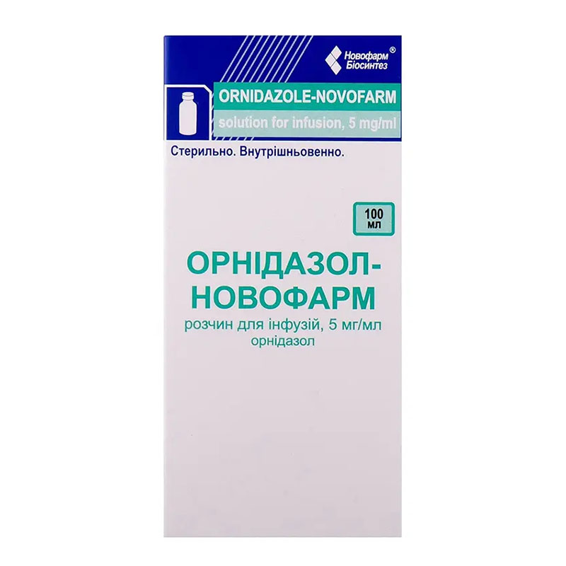 Орнідазол-Новофарм розчин для інфузій 5 мг/мл по 100 мл у флаконі 1 шт.