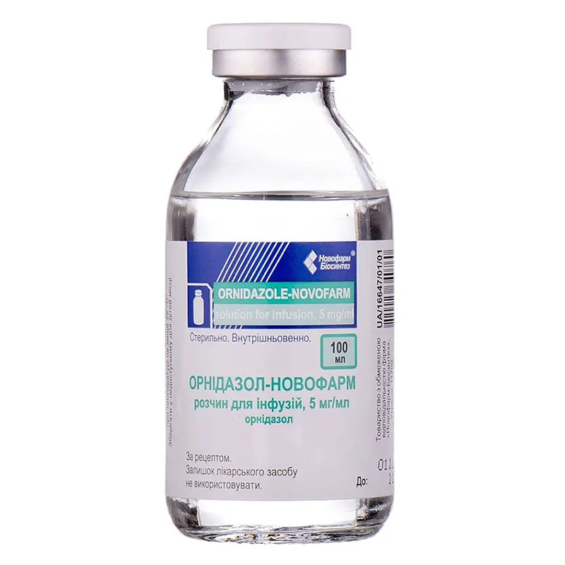 Орнідазол-Новофарм розчин для інфузій 5 мг/мл по 100 мл у флаконі 1 шт.