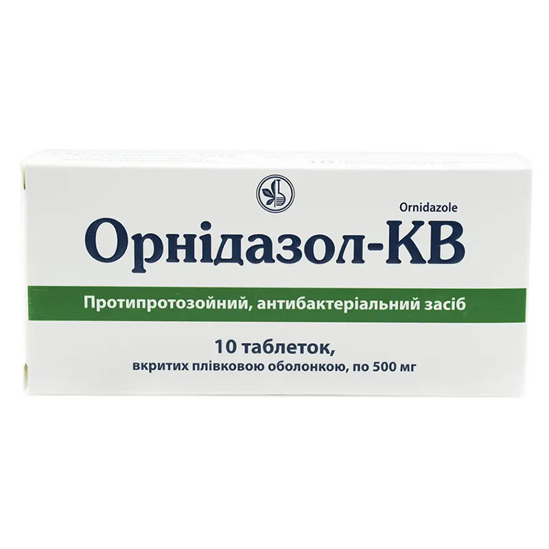 Орнидазол-КВ таблетки по 0.5 г 10 шт. Орнидазол-КВ таблетки по 0.5 г 10 шт.