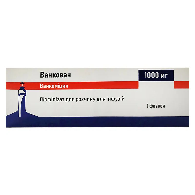 Ванкований порошок по 1000 мг у флаконі 1 шт.