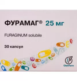 Фурамаг капсули по 25 мг 30 шт. (10х3)