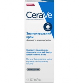 Крем CeraVe Увлажняющий для сухой и очень сухой кожи лица и тела 177 мл