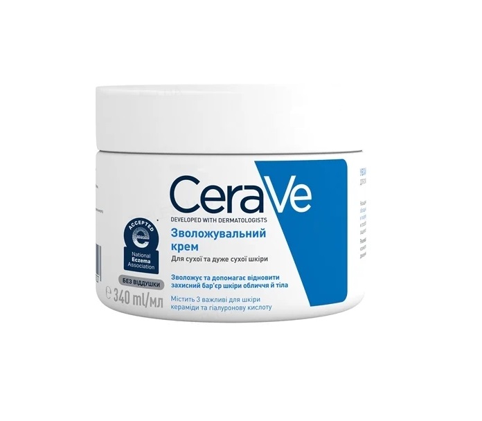 Крем CeraVe Увлажняющий для сухой и очень сухой кожи лица и тела 340 мл Крем CeraVe Увлажняющий для сухой и очень сухой кожи лица и тела 340 мл