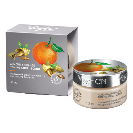*Скраб для обличчя Vigor Апельсин та Мигдаль 100мл